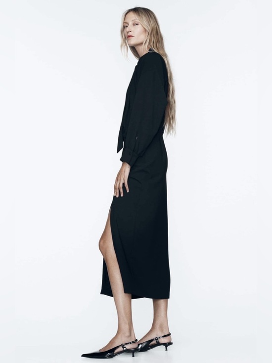 ZARA CREPE MIDI DRESS
BLACK - Picture 5 of 5